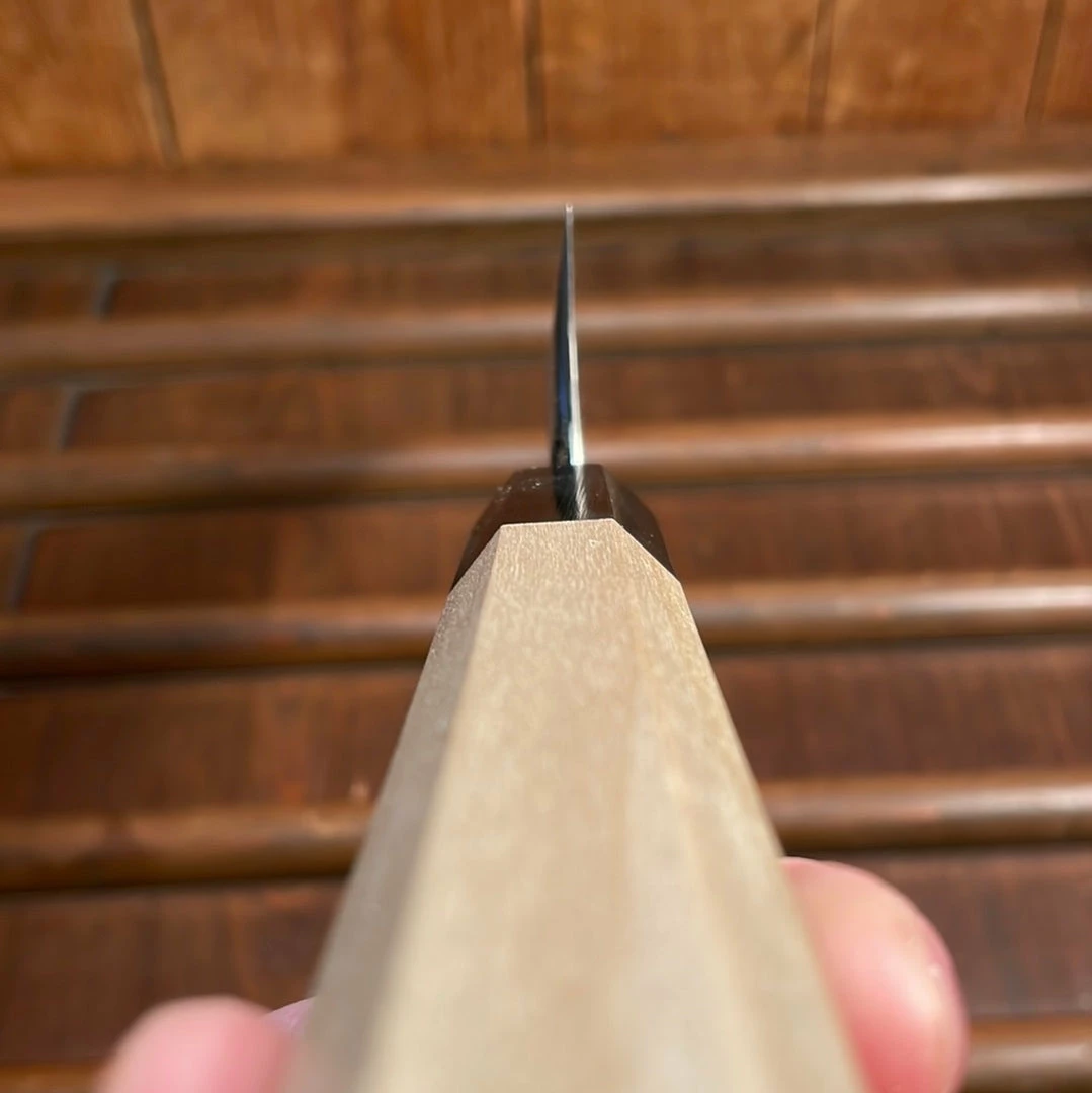 Hitohira Kikuchiyo Rikichi 240mm Mioroshi Deba Shirogami 3 Ho Wood W/ Saya