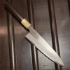 Hitohira Togashi 210mm Gyuto Stainless Clad Shirogami 1 Taihei Macasser Ebony & Horn