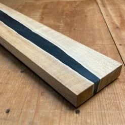 Knife En Place Harmony Quartersawn Curly Maple With Black Epoxy - 19.5x3"