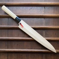 Hitohira Kikuchiyo Manzo 240mm Yanagi Aogami 2 Ho Wood W/ Saya