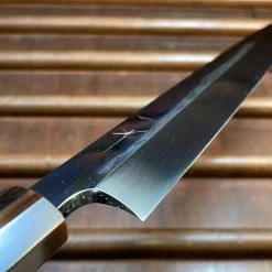 Hitohira Togashi 300mm Yanagi Shirogami 1 Mizu Honyaki Finish Tahei Ebony Horn W/ Saya