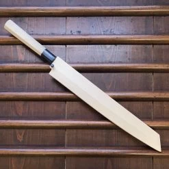 Sakai Kikumori 'Kikuzuki Kasumi' 300mm Kiritsuke Yanagi - Shirogami 2 - W/ Saya