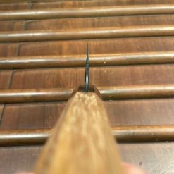 H&K Hatsukokoro Kumokage 180mm Bunka Aogami 2 Kurouchi Carbon Damascus Oct Teak Horn