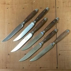 Eichenlaub Forged Tableware - Steak Knife Table Length- Walnut Matte - Set Of 6