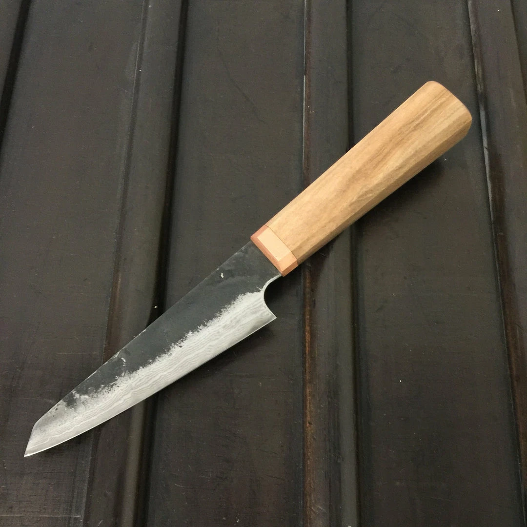 Blenheim Forge 120mm Petty Iron Clad Aogami Super Walnut & Copper