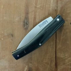 Pallares Busa 10cm Folder - Stainless - Black Buffalo Horn