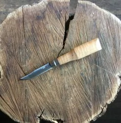 Opinel #8 Raw Handle Folding Knife For Whittling - Stainless