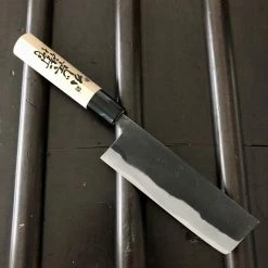 Nakajo Kaji-bei 135mm Nakiri Iron Clad Shirogami 2 Kurouchi