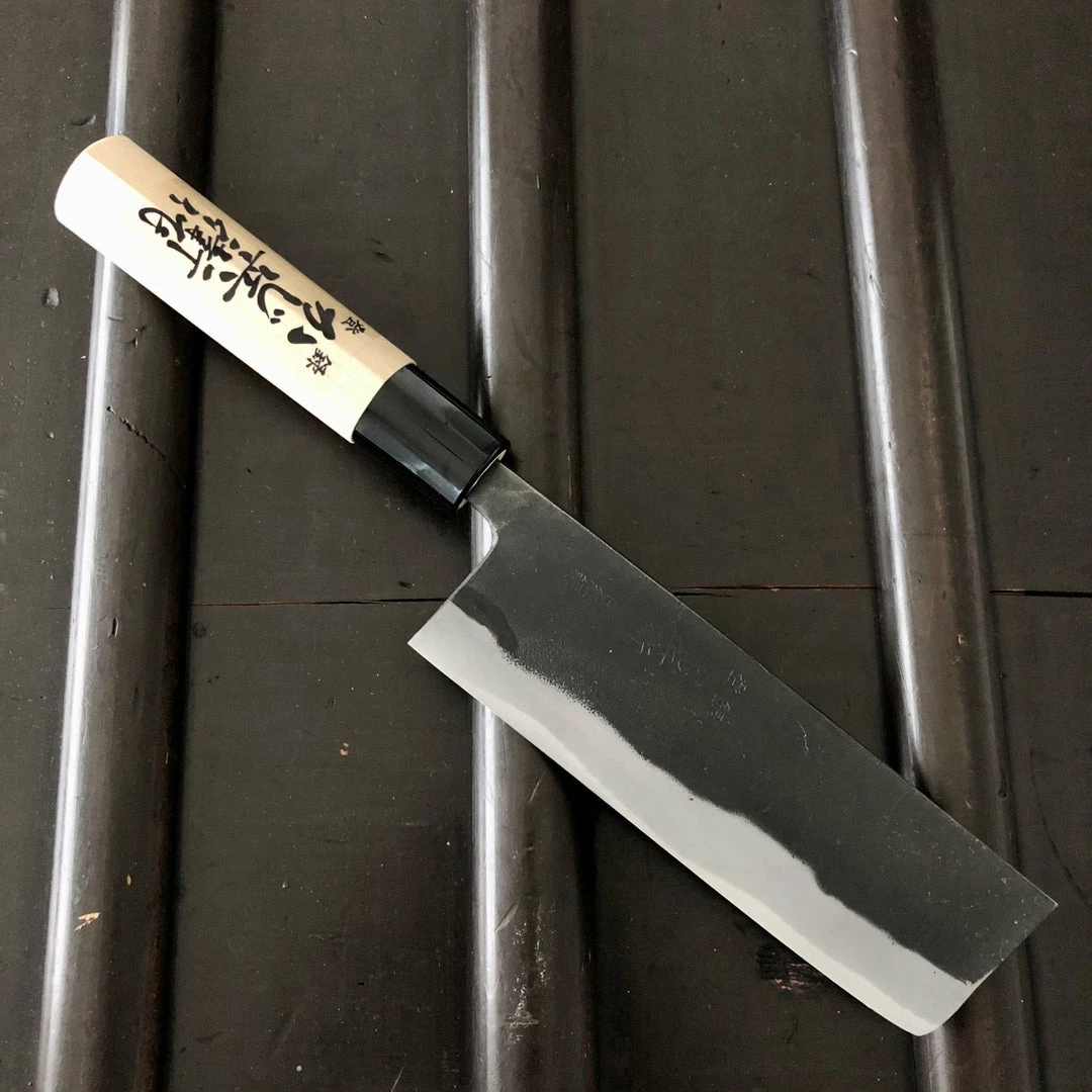 Nakajo Kaji-bei 135mm Nakiri Iron Clad Shirogami 2 Kurouchi
