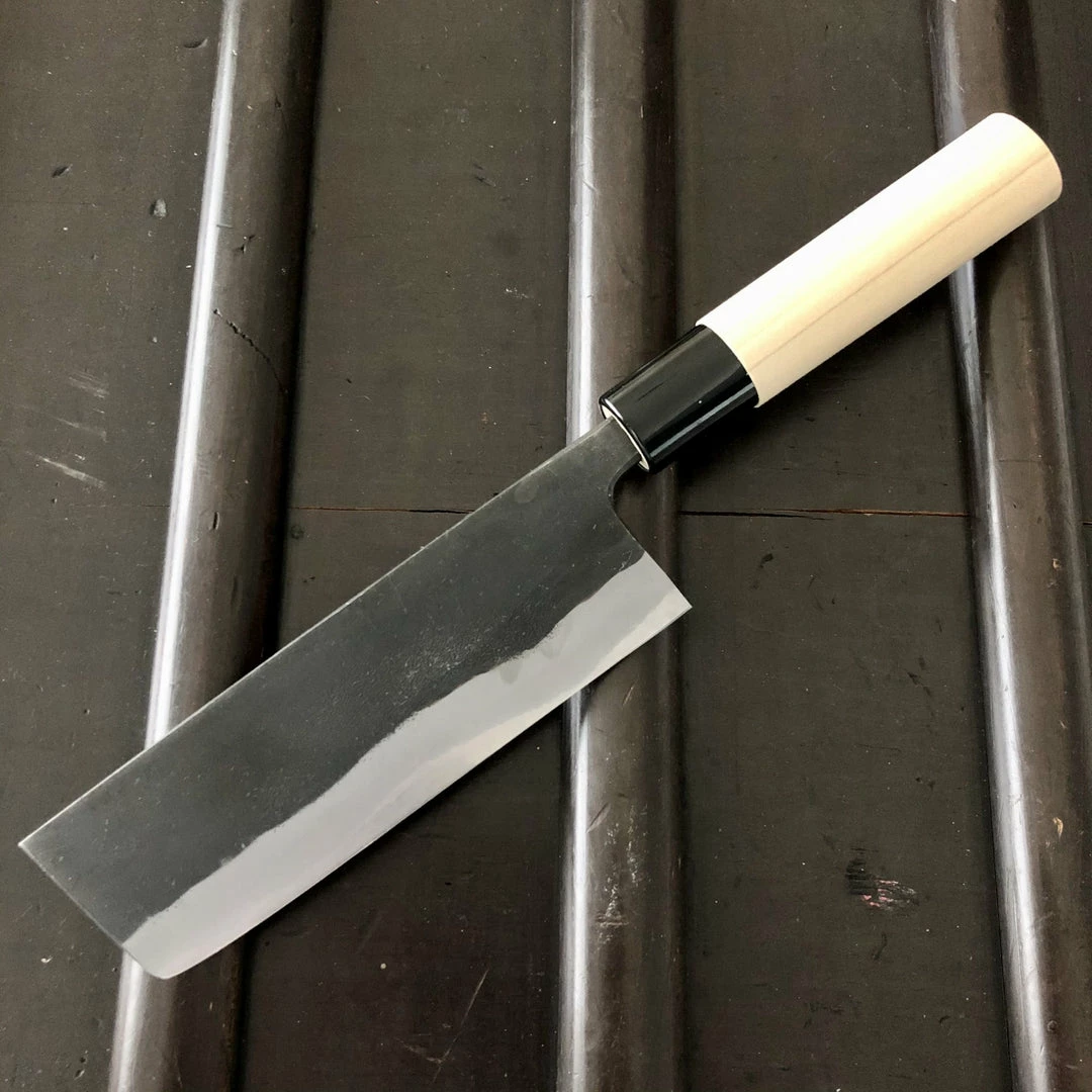 Nakajo Kaji-bei 135mm Nakiri Iron Clad Shirogami 2 Kurouchi