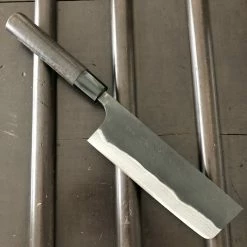 Nakajo Kaji-bei 165mm Nakiri Iron Clad Aogami 2 Suminagashi Kurouchi