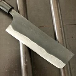 Nakajo Kaji-bei 165mm Nakiri Iron Clad Aogami 2 Suminagashi Kurouchi