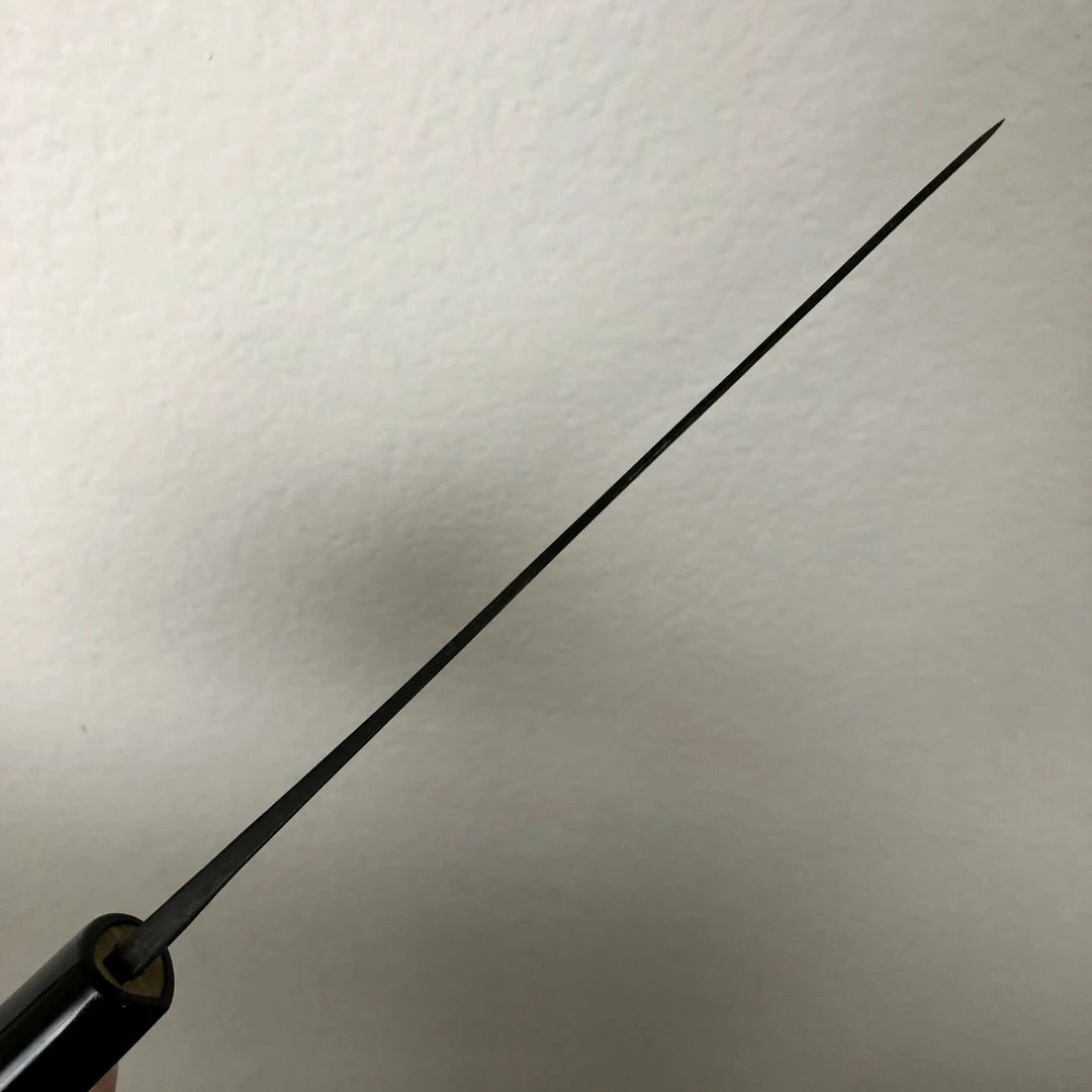 Nakajo Kaji-bei 165mm Santoku Iron Clad Shirogami 2 Kurouchi