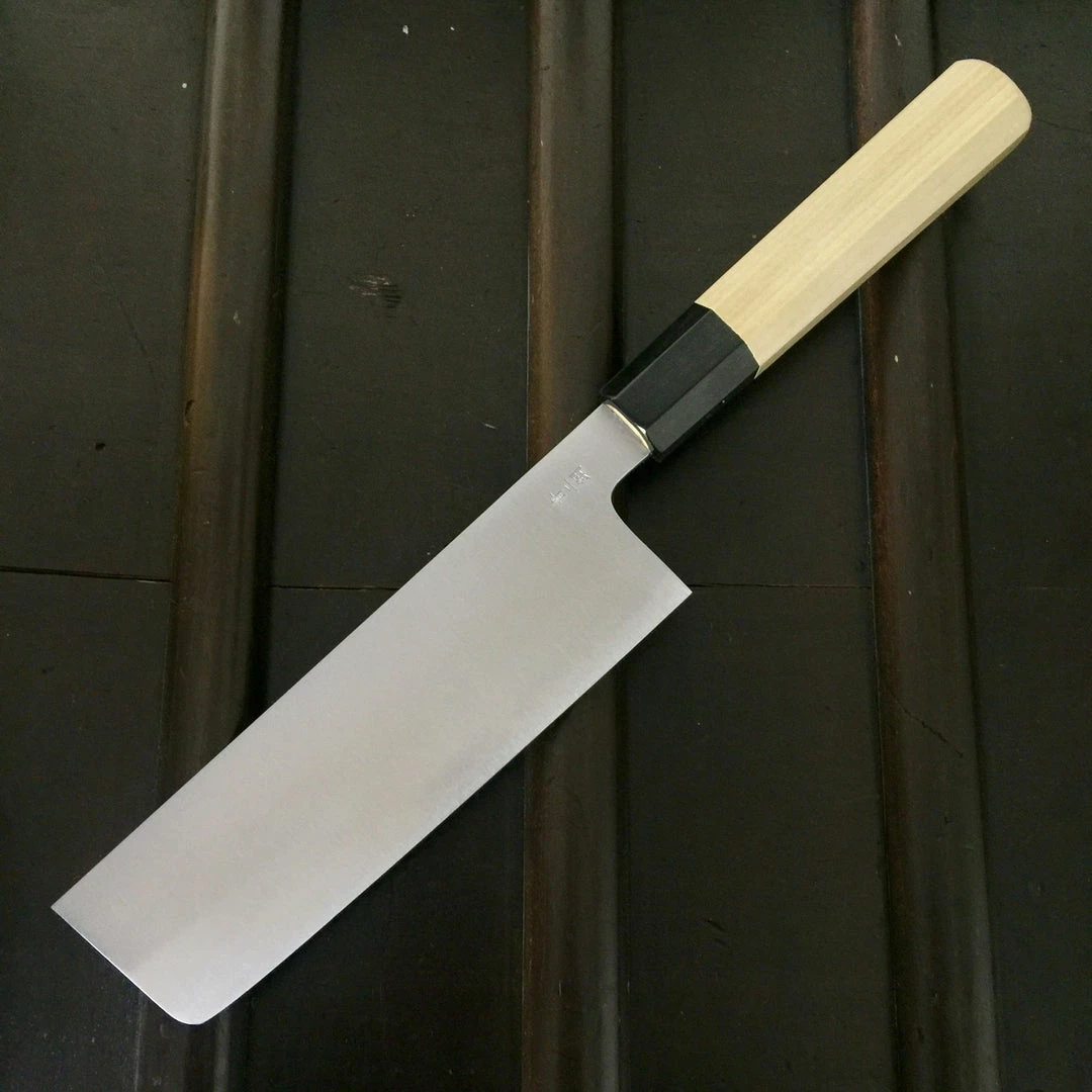 Takada No Hamono 165mm Nakiri - Aogami 2 Iron Clad - Ho & Horn Octagon - On Order Waiting Room