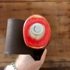 Pallares Drop Point 12cm Fixed Blade'N. 3' Carbon - Stacked Leather Handle W/ Sheath